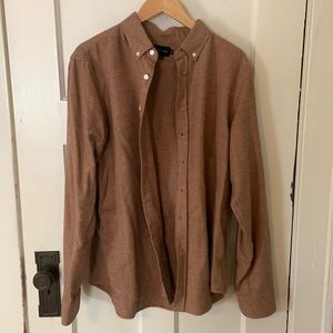 Outclass Tan flannel button down